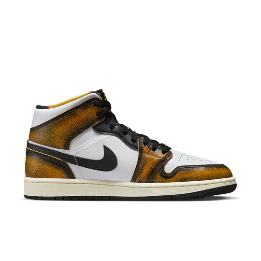 Air Jordan 1 Mid SE Orange Wear-Away Kicks fashion