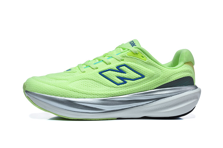 New Balance 1080v15 Vert fluo / Bleu / Argent – vue 6