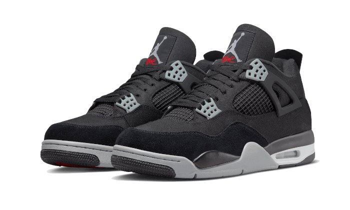 Air Jordan 4 Black Canvas Kicks fashion