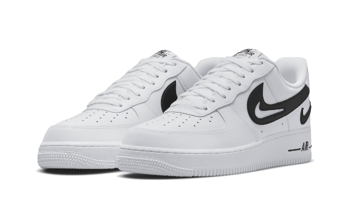Nike Air Force 1 Low '07 FM Cut Out Swoosh White Black France Sneakers