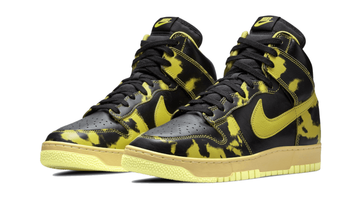 Nike Dunk High 1985 Acid Wash Yellow Kicks fashion