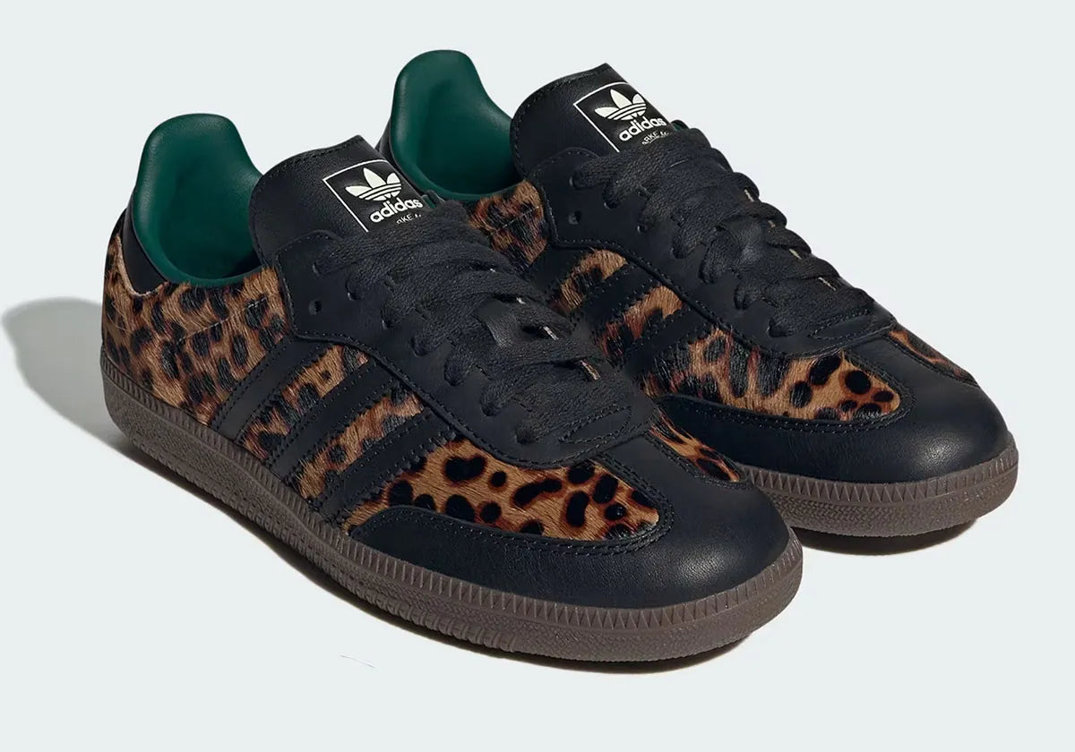 Adidas Samba Green Leopard Kicks fashion