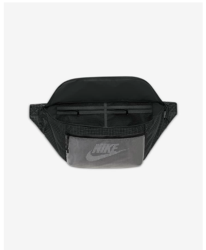 Nike - Tech - Sac banane en tissu ripstop - Noir et gris