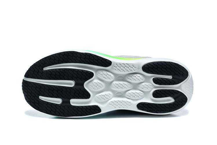 New Balance 1080v15 Gris / Blanc / Vert – vue 3
