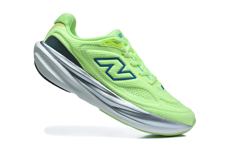 New Balance 1080v15 Vert fluo / Bleu / Argent – vue 5