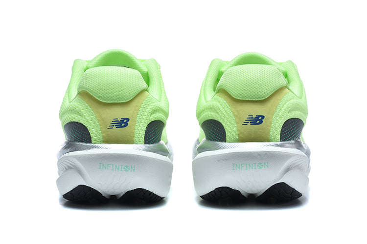 New Balance 1080v15 Vert fluo / Bleu / Argent – vue 2