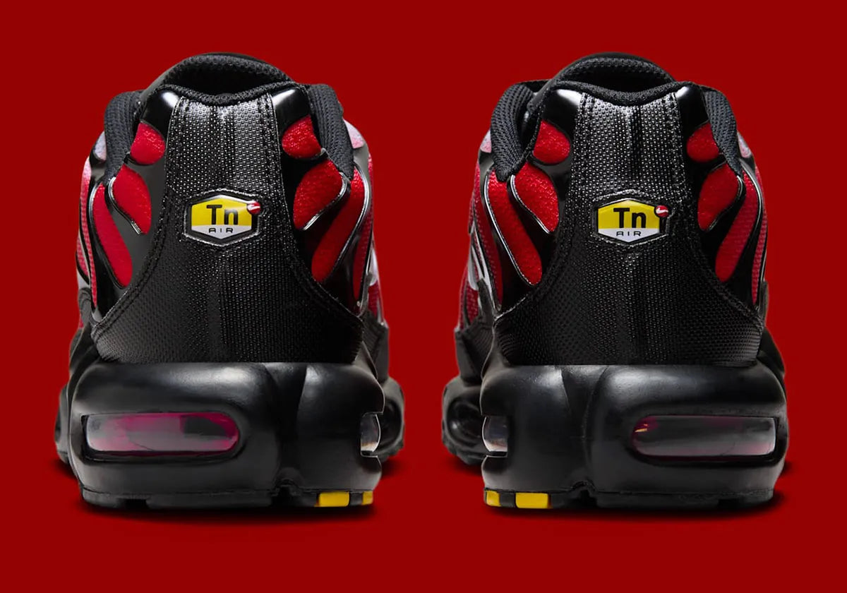 Nike Air Max Plus Pure Platinum University Red Black White Kicks fashion