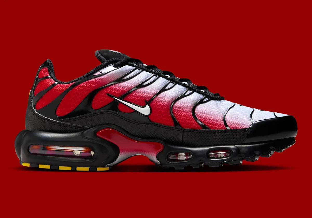 Nike Air Max Plus Pure Platinum University Red Black White Kicks fashion