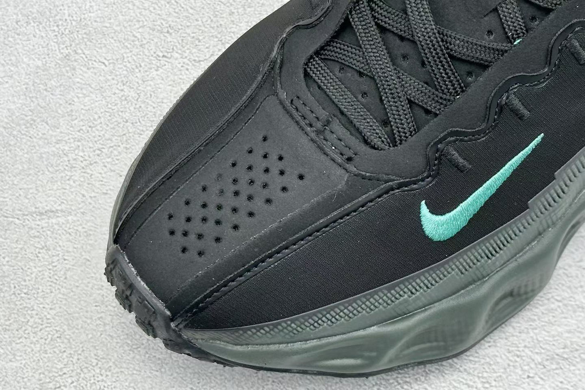 Nike Ava Rover Black Blue Sage DX4215-006 – détail de la tige et du Swoosh