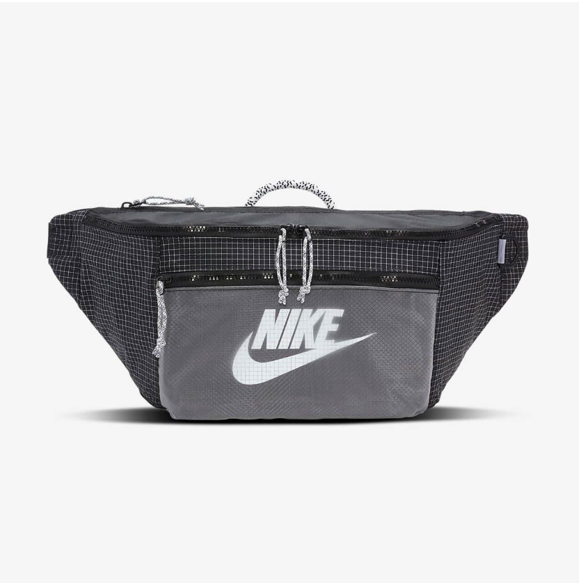 Nike - Tech - Sac banane en tissu ripstop - Noir et gris