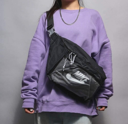 Nike - Tech - Sac banane en tissu ripstop - Noir et gris