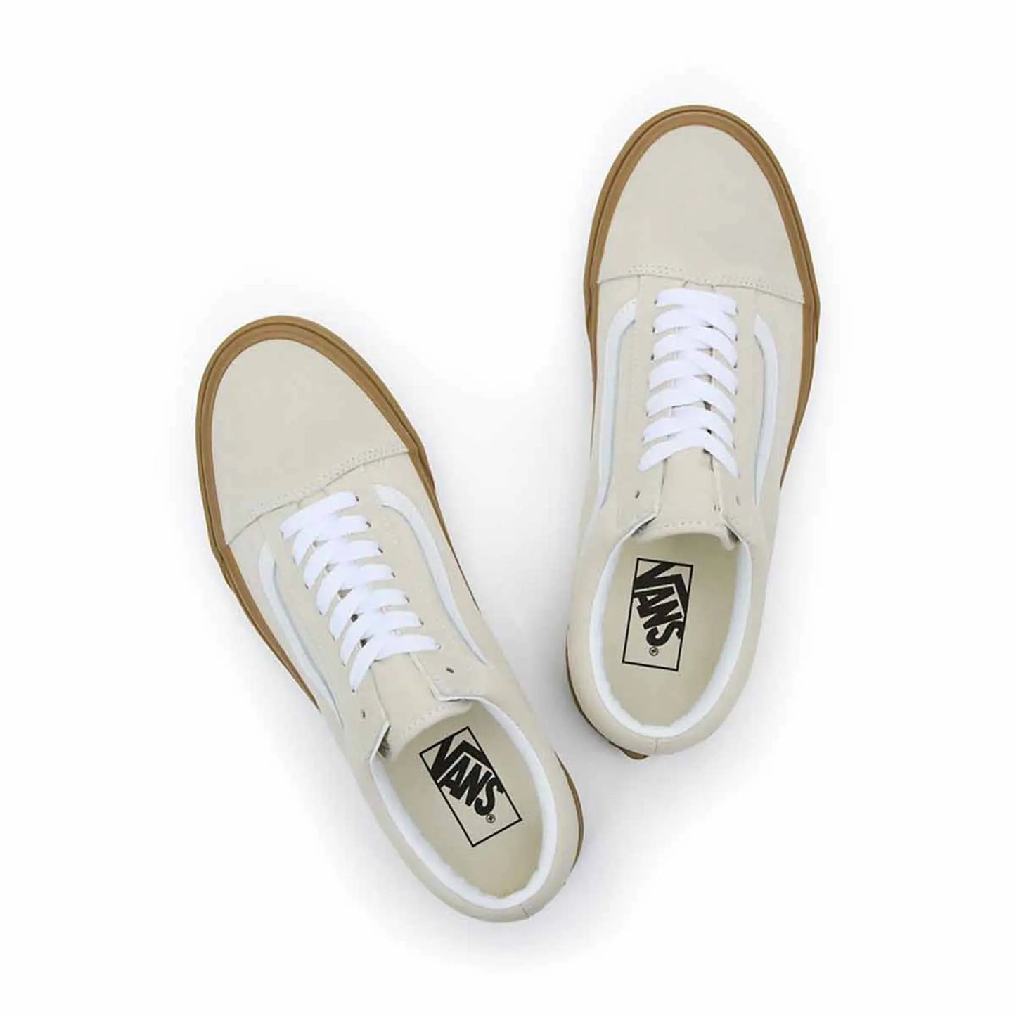Vans Old Skool beige clair blanc