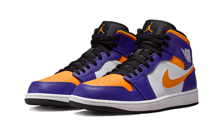 Air Jordan 1 Mid Lakers (2022) Kicks fashion